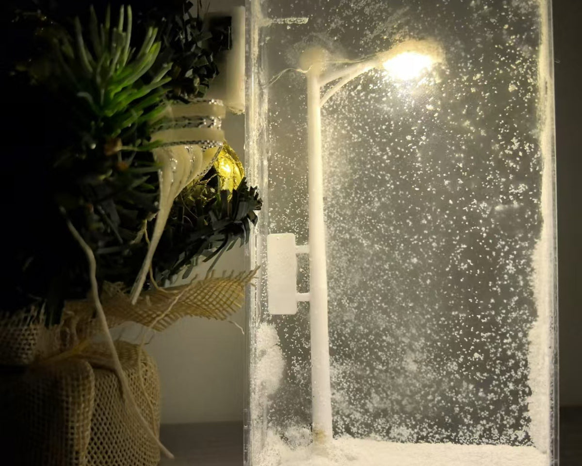 DIY Snowy Night Street Lamp